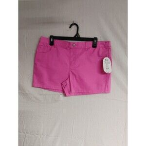 Wonder Nation XL 14-16 Plus Girls Denim Tropical Pink Solid Shorts